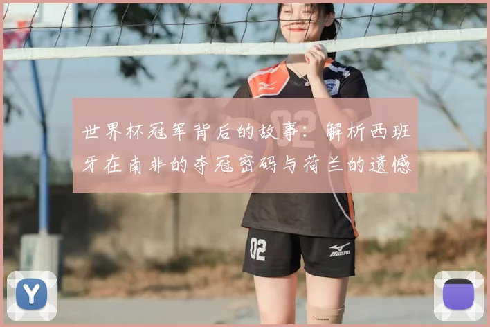 世界杯冠军背后的故事:解析西班牙在南非的夺冠密码与荷兰的遗憾。